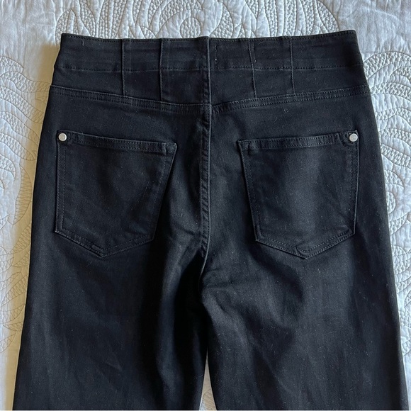 NWT - Anthropologie - Pilcro - Corset Mid-Rise Skinny Jeans - Cline Wash (Black) - Picture 10 of 13